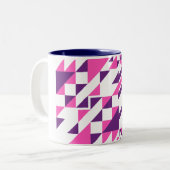 einzigartiger Musterdesign-Becher Zweifarbige Tasse (Vorderseite Links)