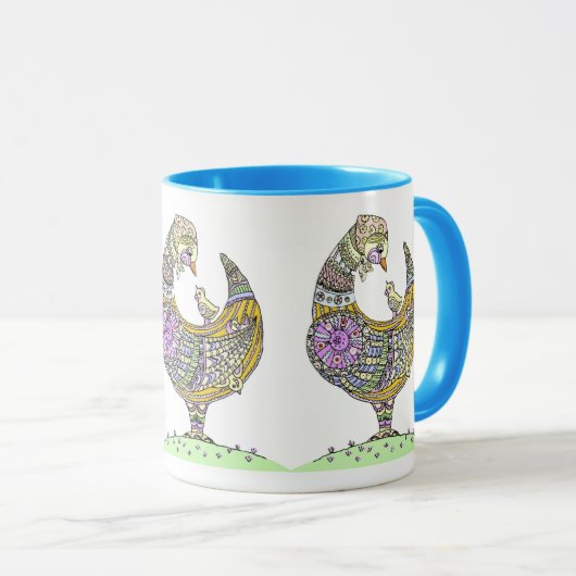 Einzigartiger Mutter-Hennebecher Tasse (VorderseiteRechts)