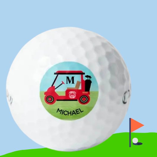 Einzigartiger Name des benutzerdefinierten Golfkar Golfball