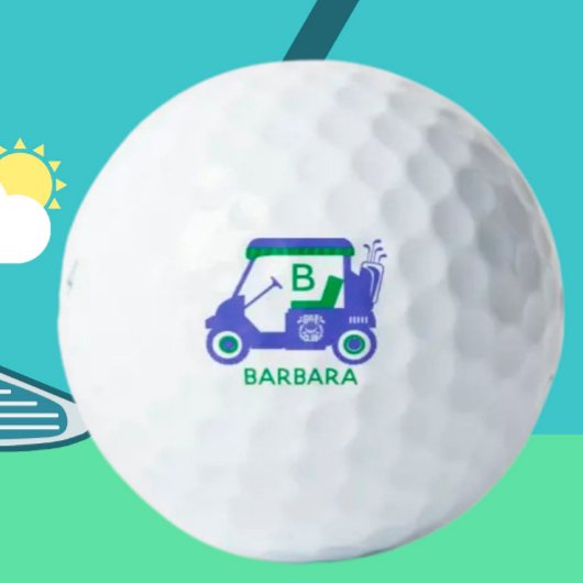 Einzigartiger Name des benutzerdefinierten Golfkar Golfball