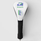 Einzigartiger Name des Blue Golf Cart Monogramms Headcover (Vorderseite)