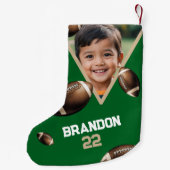 Einzigartiger Name des Fotos Braun & Grün Kleiner Weihnachtsstrumpf (Rückseite)