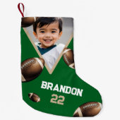 Einzigartiger Name des Fotos Braun & Grün Kleiner Weihnachtsstrumpf (Vorderseite)