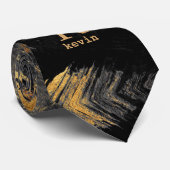 Einzigartiger Name des personalisierten schwarzen Krawatte (Gerollt)