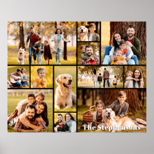 Einzigartiger Name für 12er Foto-Collage einfach Poster
