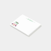 Einzigartiger Name für Golf Gal Cart Monogram Post-it Klebezettel (angewinkelt)