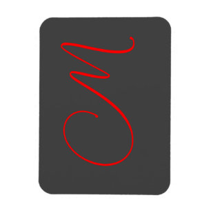 Einzigartiger Name für graue kalligraphische Monog Magnet