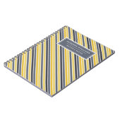 Einzigartiger Name Gelber grauer Streifen Notizblock (Linke Seite)