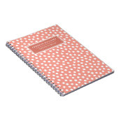 Einzigartiger Name Koralle Rosa Weiße Punkte Custo Notizblock (Rechte Seite)