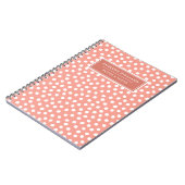 Einzigartiger Name Koralle Rosa Weiße Punkte Custo Notizblock (Linke Seite)