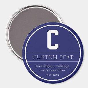 Einzigartiger Name & Monogramm-Vorlage Marinebla Magnet