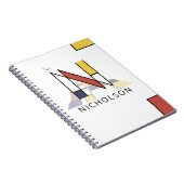 Einzigartiger neoplastischer Stil Monogramm. Buchs Notizblock (Rechte Seite)