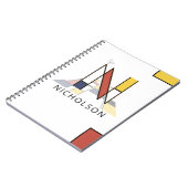 Einzigartiger neoplastischer Stil Monogramm. Buchs Notizblock (Linke Seite)