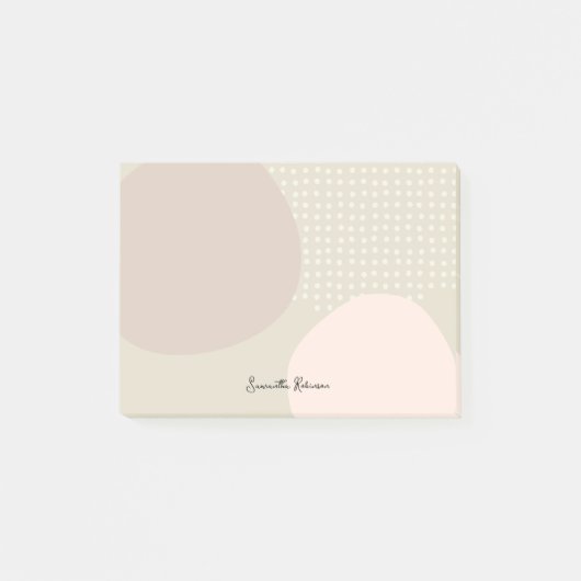 Einzigartiger neutraler Abstrakter Individuelle Na Post-it Klebezettel (Vorderseite)