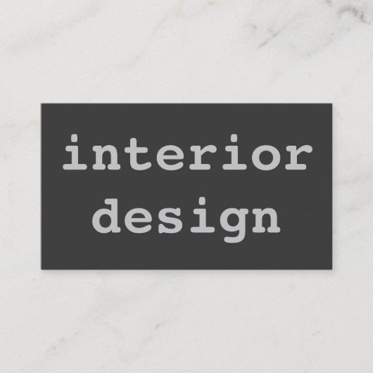 Einzigartiger Niedlicher Schlichter Innenarchitekt Visitenkarte (Vorderseite)