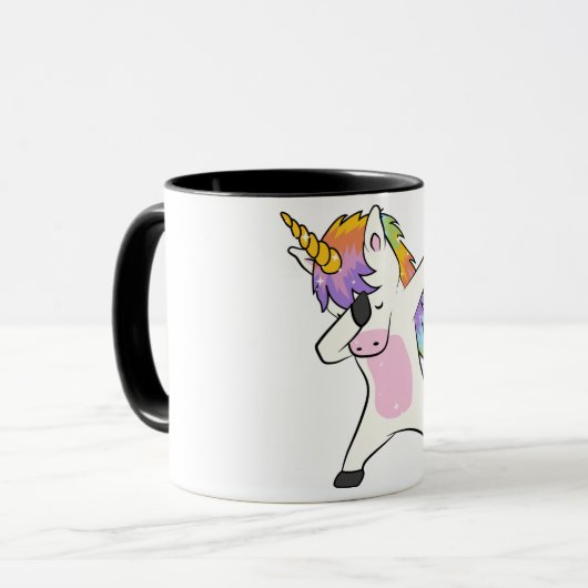 Einzigartiger niedlicher Unicorn-betupfende Tasse (Vorderseite Links)