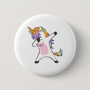 Einzigartiger niedlicher Unicorn-betupfender Knopf Button