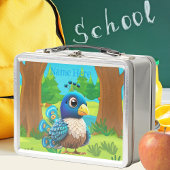 Einzigartiger Niedlicher Whimsical Peacock Bird Ca Metall Brotdose