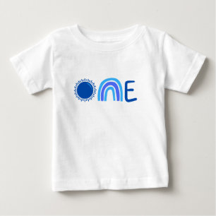 Einzigartiger One Watercolor 1. Geburtstag Baby T T-shirt
