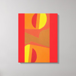 Einzigartiger Oranger Abstrakter Muster-Kunst-Druc Leinwanddruck