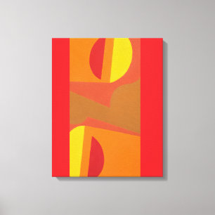 Einzigartiger Oranger Abstrakter Muster-Kunst-Druc Leinwanddruck