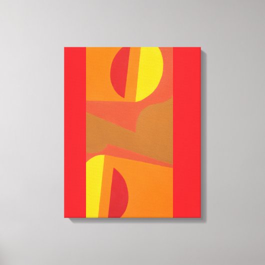 Einzigartiger Oranger Abstrakter Muster-Kunst-Druc Leinwanddruck (Vorderseite)
