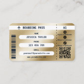 Einzigartiger Pass für Reisen Makeup World Boardin Visitenkarte (Rückseite)