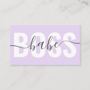 Einzigartiger pastellfarbener lila Boss Babe-Drehh Visitenkarte