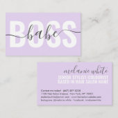 Einzigartiger pastellfarbener lila Boss Babe-Drehh Visitenkarte (Vorne/Hinten)