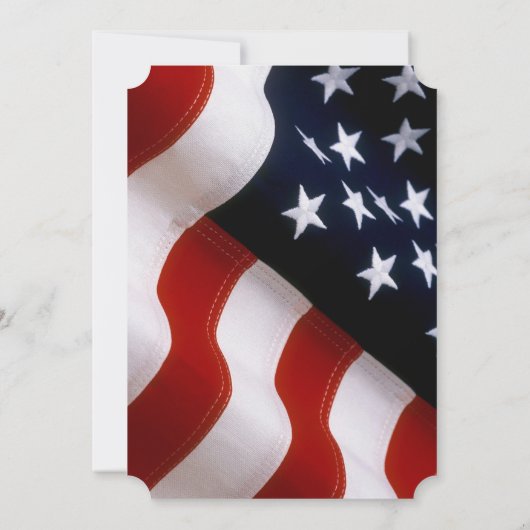 Einzigartiger Patriotic Elegant USA Flag Abend Hoc Einladung (Rückseite)