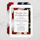 Einzigartiger Patriotic Elegant USA Flag Abend Hoc Einladung (Vorne/Hinten)