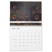 Einzigartiger Paw Print Veterinary Kalender (Mär 2027)