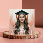 Einzigartiger Peach Fuzz Abschluss Save The Date