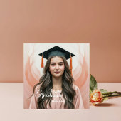 Einzigartiger Peach Fuzz Abschluss Save The Date