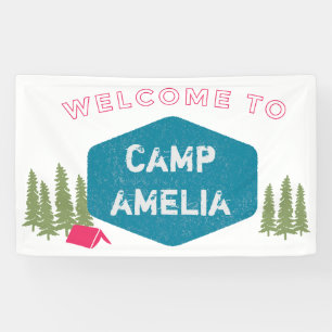 Einzigartiger personalisierter Camp-Name Geburtsta Banner