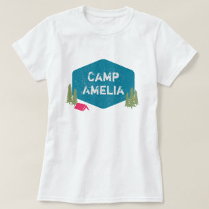 Einzigartiger personalisierter Camp-Name Geburtsta T-Shirt