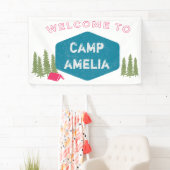 Einzigartiger Personalisierter Campingname Geburts Banner (Insitu)