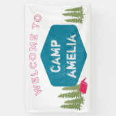 Einzigartiger Personalisierter Campingname Geburts Banner (Vertikal)