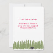 Einzigartiger Personalisierter Campingname Geburts Einladung (Rückseite)