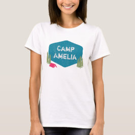 Einzigartiger Personalisierter Campname Geburtstag T-Shirt