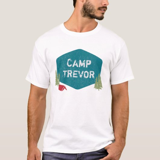 Einzigartiger Personalisierter Campname Geburtstag T-Shirt (Vorderseite)