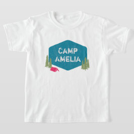 Einzigartiger Personalisierter Campname Geburtstag T-Shirt