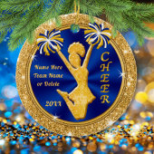 Einzigartiger Personalisierter Cheerleader Weihnac Keramik Ornament