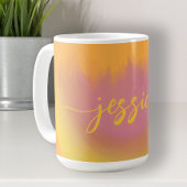 Einzigartiger personalisierter Drehbuchname modern Kaffeetasse