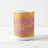 Einzigartiger personalisierter Drehbuchname modern Kaffeetasse (Mittel)