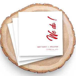 Einzigartiger Personalisierter Hochzeitscocktail Serviette