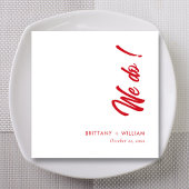 Einzigartiger Personalisierter Hochzeitscocktail Serviette