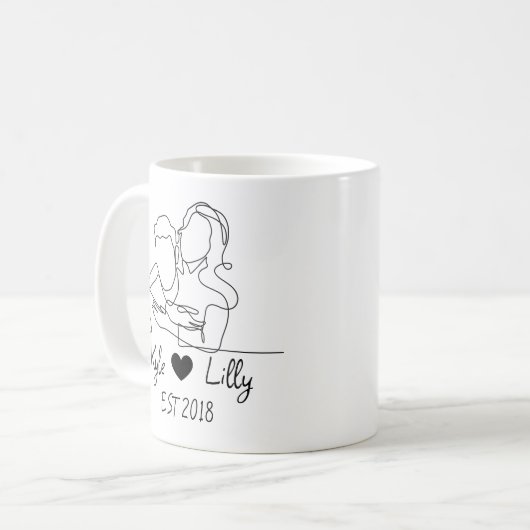 Einzigartiger personalisierter Mug | Benutzerdefin Kaffeetasse (Vorderseite Links)