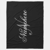 Einzigartiger Personalisierter Name Monogramm groß Fleecedecke (Vorderseite)