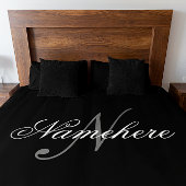 Einzigartiger Personalisierter Name Monogramm groß Fleecedecke